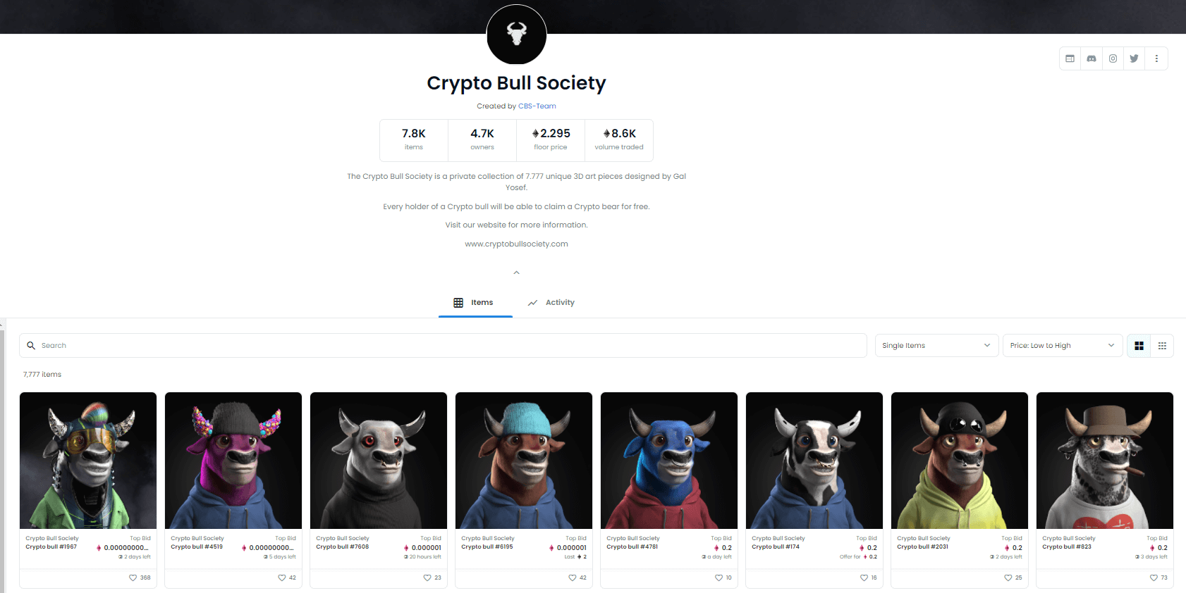 סקירת פרויקט NFT - Crypto Bull Society