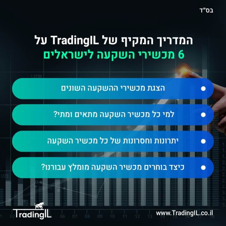 השוואת מכשירי השקעה מומלצים, מכשירי השקעה בישראל, דרך איפה אפשר להשקיע, איך בוחרים מכשיר השקעה מומלץ